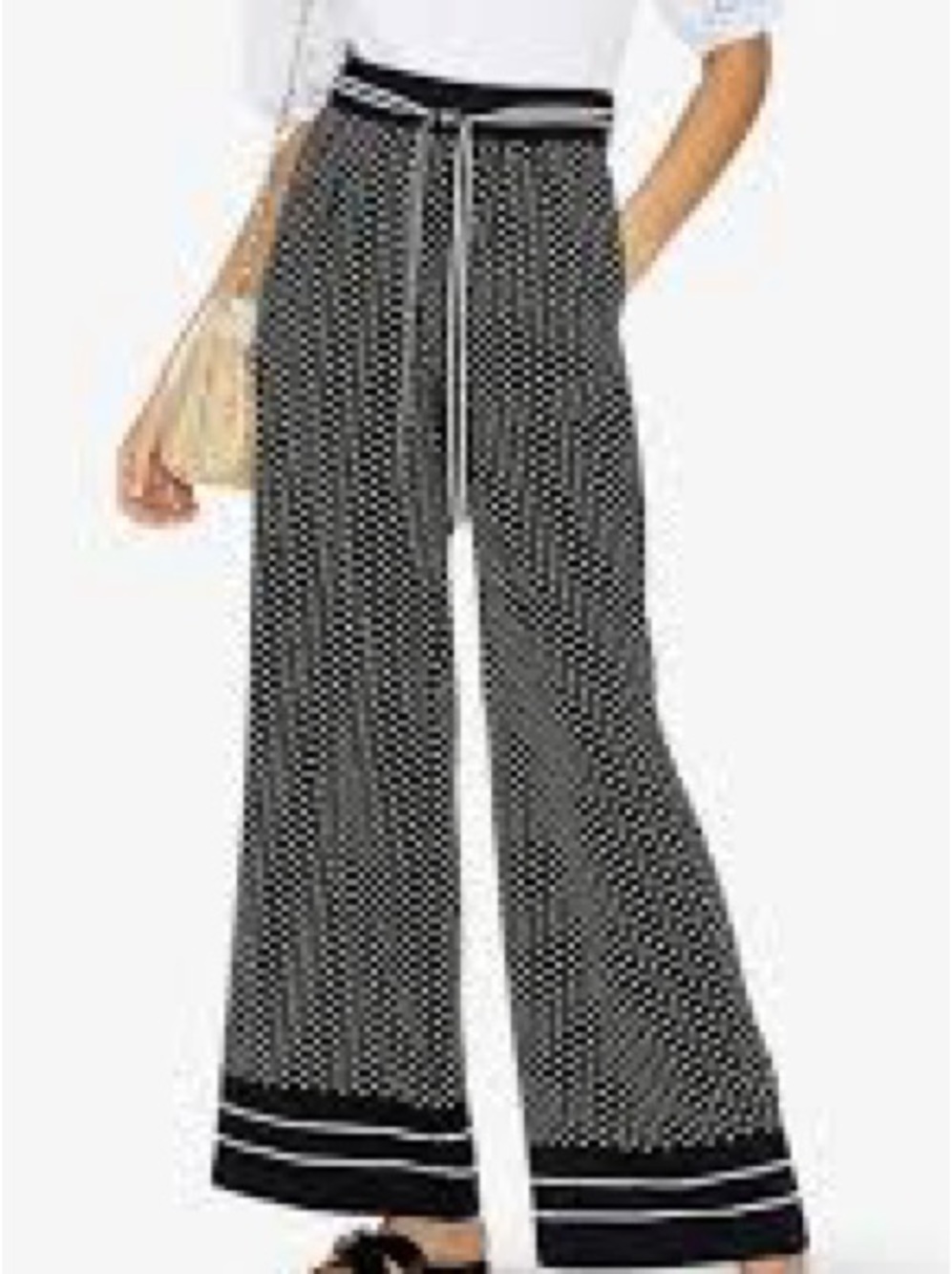 NWT Ted Baker London "Bondie" Printed Wide Leg Trousers 4